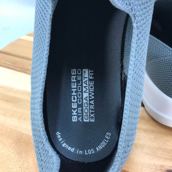 Skechers Go Walk Max Walking Shoes Mens 10 Extra Wide Gray Knit Slip On Low Top - Picture 6 of 9